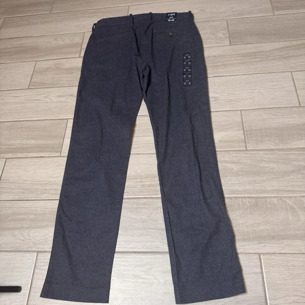 J. Crew‎ Factory Flex Slim Fit Brushed Cotton Blend Chino in Blue 32x32 BK737